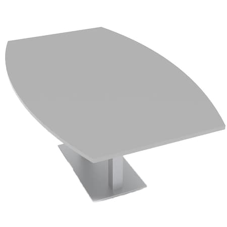 Skutchi Designs Boat Shaped 6 Person Conference Room Table, 46" W, 6 ft. L, 29" H, Light Gray HAR-BOT-46X72-DOU-XD01